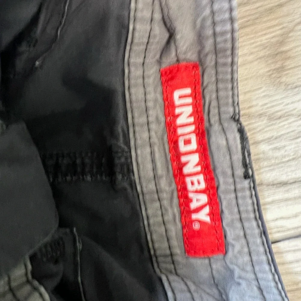 Unionbay Cargo‎ Shorts Mens 40 Black Stretch Utility Hiking Gorpcore Outdoors